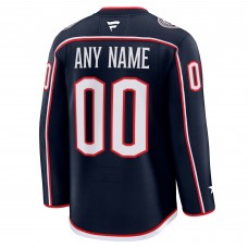 Именная игровая джерси Columbus Blue Jackets Fanatics Home Premium Custom - Navy