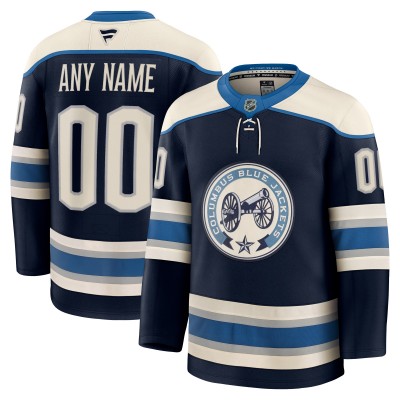 Именная игровая джерси Columbus Blue Jackets Fanatics Alternate Premium Custom - Navy