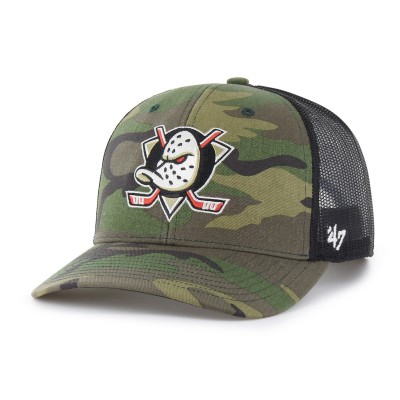Бейсболка Anaheim Ducks 47 Camo/Black Trucker