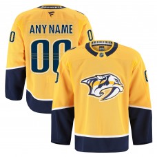 Nashville Predators Fanatics Gold Home Authentic Pro Custom Jersey