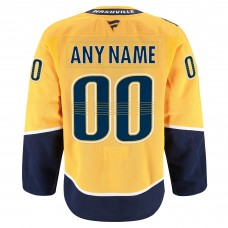 Nashville Predators Fanatics Gold Home Authentic Pro Custom Jersey