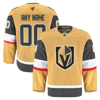 Именная игровая джерси Vegas Golden Knights Fanatics Gold Home Authentic Pro Custom