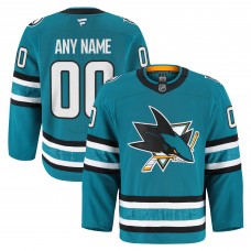San Jose Sharks Fanatics Teal Home Authentic Pro Custom Jersey