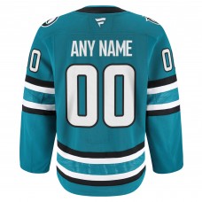 San Jose Sharks Fanatics Teal Home Authentic Pro Custom Jersey