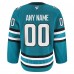 San Jose Sharks Fanatics Teal Home Authentic Pro Custom Jersey