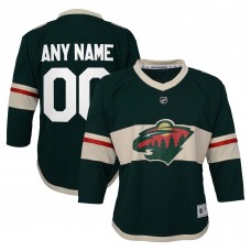 Именная игровая джерси Minnesota Wild Youth Replica Custom - Green