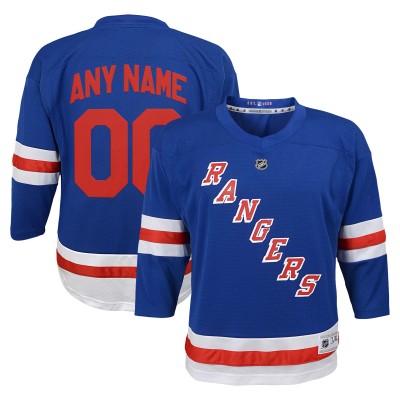 Именная игровая джерси New York Rangers Youth Replica Custom - Blue