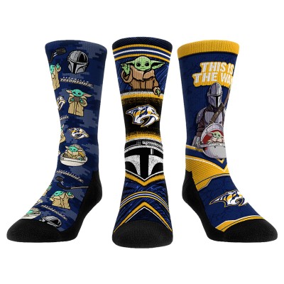 Носки Три пары носков Nashville Predators Rock Em Unisex The Mandalorian