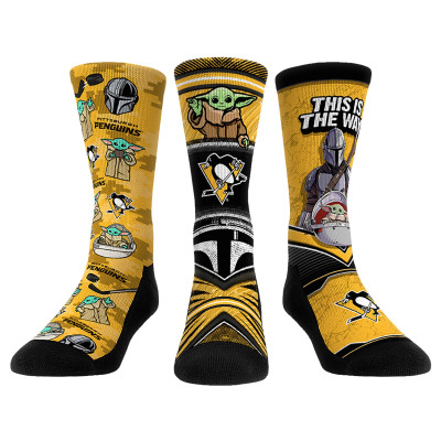 Носки 3 пары Unisex Pittsburgh Penguins Rock Em Socks The Mandalorian