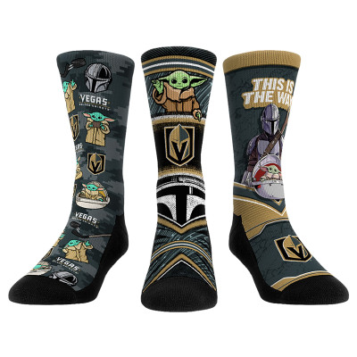 Носки 3 пары Unisex Vegas Golden Knights Rock Em Socks The Mandalorian