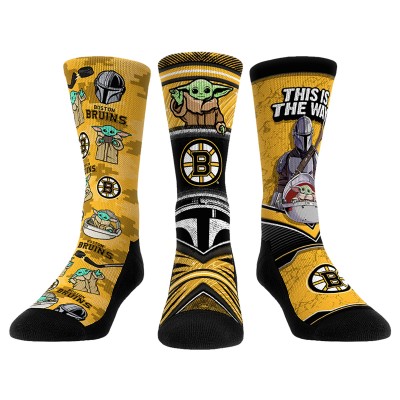 Три пары носков Unisex Boston Bruins Rock Em Socks The Mandalorian
