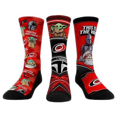 Три пары носков Unisex Carolina Hurricanes Rock Em Socks The Mandalorian