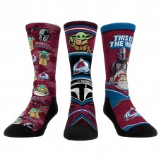 Три пары носков Unisex Colorado Avalanche Rock Em Socks The Mandalorian Crew
