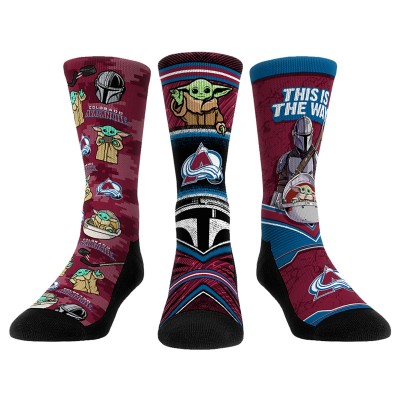 Три пары носков Unisex Colorado Avalanche Rock Em Socks The Mandalorian Crew