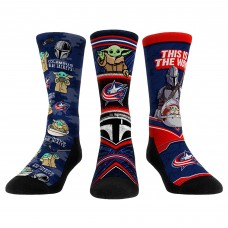 Три пары носков Columbus Blue Jackets Rock Em Socks Unisex The Mandalorian