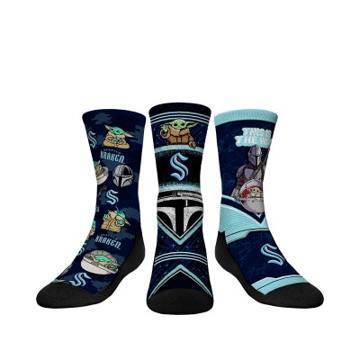 Носки Три пары носков Seattle Kraken Rock Em Youth The Mandalorian