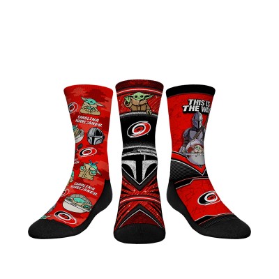 Три пары носков Подростковая Carolina Hurricanes Rock Em Socks The Mandalorian