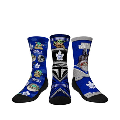 Детская Toronto Maple Leafs Rock Em The Mandalorian 3-Pack Crew Socks