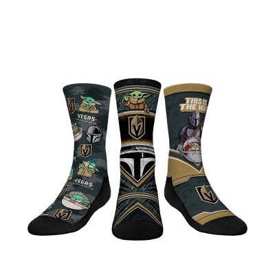 Vegas Golden Knights Rock Em Socks Youth The Mandalorian 3-Pack Crew Socks