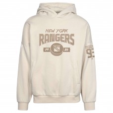 Толстовка New York Rangers Mika Zibanejad Levelwear Khaki Oversized Contact Name & Number