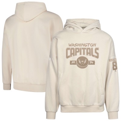 Толстовка Washington Capitals Alexander Ovechkin Levelwear Khaki Oversized Contact Name & Number