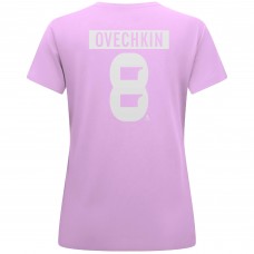 Женская Washington Capitals Alexander Ovechkin Levelwear Lavender Hockey Fights Cancer Anthem Name & Number T-Shirt