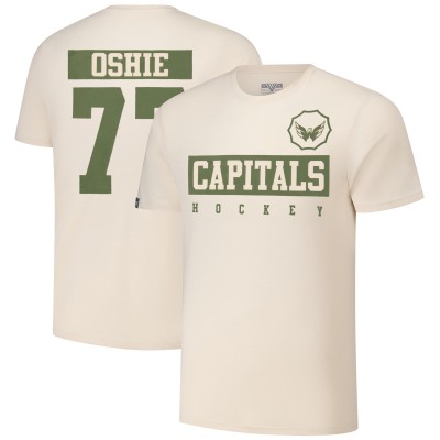 Футболка TJ Oshie Washington Capitals Levelwear 2024 NHL Military Appreciation Richmond Delta Player Name & Number - Khaki