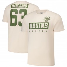 Футболка Boston Bruins Brad Marchand Levelwear Khaki 2024 NHL Military Appreciation Richmond Delta Player Name & Number