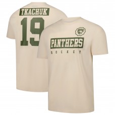 Футболка Matthew Tkachuk Florida Panthers Levelwear 2024 NHL Military Appreciation Richmond Delta Player Name & Number - Khaki