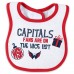 Newborn Washington Capitals WEAR by Erin Andrews Allover Print Full-Zip Sleeper & Bib Christmas Set