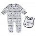 Newborn Los Angeles Kings WEAR by Erin Andrews Allover Print Full-Zip Sleeper & Bib Christmas Set