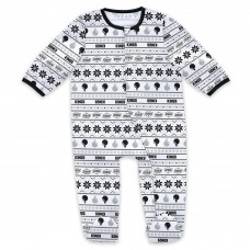 Newborn Los Angeles Kings WEAR by Erin Andrews Allover Print Full-Zip Sleeper & Bib Christmas Set