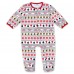 Newborn Chicago Blackhawks WEAR by Erin Andrews Allover Print Full-Zip Sleeper & Bib Christmas Set