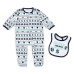 Newborn Seattle Kraken WEAR by Erin Andrews Allover Print Full-Zip Sleeper & Bib Christmas Set