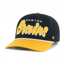 Boston Bruins 47 Black/Gold Dropshadow Rope Hitch Adjustable Hat