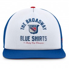 New York Rangers Fanatics White/Royal Decades Collection Foam Front Snapback Hat New York Rangers Fanatics White/Royal Decades Collection Foam Front Snapback Hat