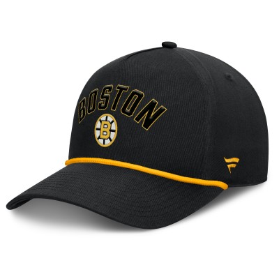 Бейсболка Boston Bruins Fanatics Black Decades Collection A-Frame Rope