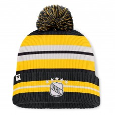 Шапка с помпоном Boston Bruins Fanatics Black/Cream Decades Collection