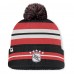 Шапка с помпоном Chicago Blackhawks Fanatics Black/Cream Decades Collection