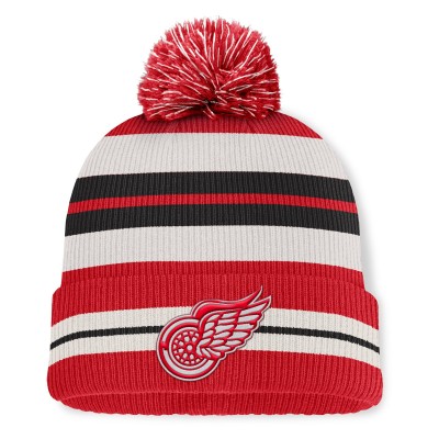 Шапка с помпоном Detroit Red Wings Fanatics Decades Collection Cuffed Knit - Red/Cream