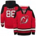 Толстовка Подростковая New Jersey Devils Jack Hughes Red Ageless Must-Have V-Neck Name & Number