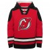 Толстовка Подростковая New Jersey Devils Jack Hughes Red Ageless Must-Have V-Neck Name & Number