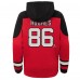 Толстовка Подростковая New Jersey Devils Jack Hughes Red Ageless Must-Have V-Neck Name & Number