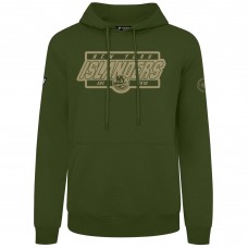 New York Islanders Levelwear Olive Podium Pullover Hoodie