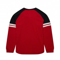 Футболка с длинным рукавом New Jersey Devils Mitchell & Ness Red Thermal Henley