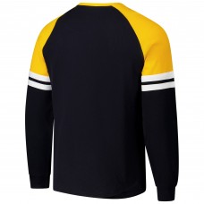 Футболка с длинным рукавом Pittsburgh Penguins Mitchell & Ness Black Thermal Henley