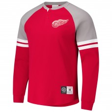 Футболка с длинным рукавом Detroit Red Wings Mitchell & Ness Thermal Henley - Red