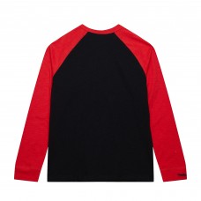 Футболка с длинным рукавом Carolina Hurricanes Mitchell & Ness Black/Red Legendary Slub Raglan