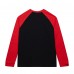 Футболка с длинным рукавом Carolina Hurricanes Mitchell & Ness Black/Red Legendary Slub Raglan