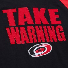 Футболка с длинным рукавом Carolina Hurricanes Mitchell & Ness Black/Red Legendary Slub Raglan